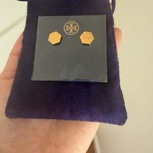 Tory Burch Gold Hexagon Earrings